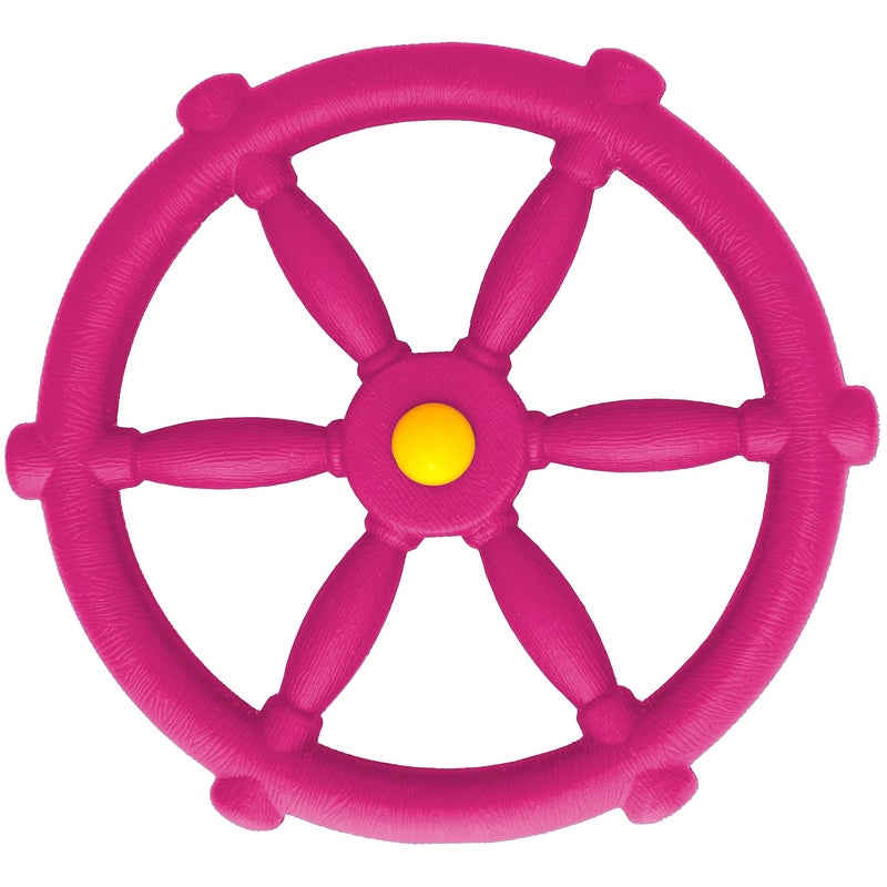 Jungle Gym Kingdom Swing Set Accessories - Pirate Ship Steering Wheel for Kids Outdoor Playhouse  Treehouse & Backyard Playset - Playground Equipment (Pink) - Image 1